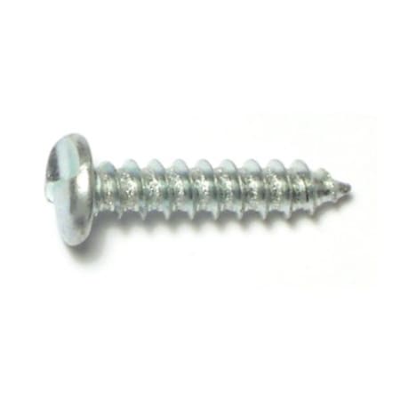 Midwest Fastener Sheet Metal Screw, #12 x 1 in, Zinc Plated Steel Pan Head Slotted Drive, 100 PK 50975